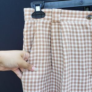 Sand/Cream Tartan Print Pants by Counterparts - 14